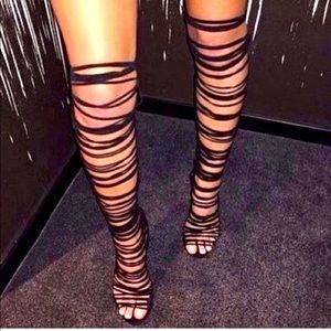 Black Strappy Heels